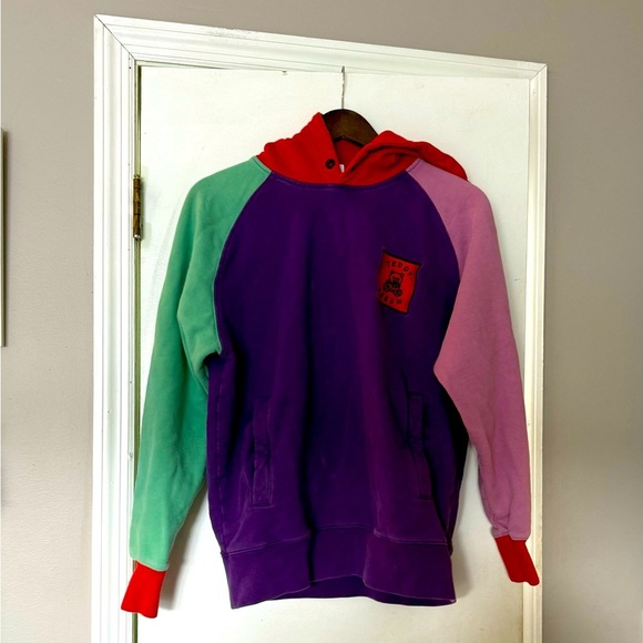 Teddy Fresh Color Block 90’s Style Hoodie! - Picture 1 of 5